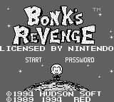 Bonk's Revenge (USA) Title Screen